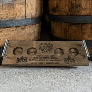 Bourbon Flight Board Flights Bourbon Pine Wood Serving Trays Tasting Boards